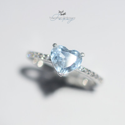 Chapter Thirteen-Sky Blue Topaz Happy Heart Ring